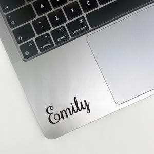 Laptop Name Sticker - Custom Vinyl Decal Laptop Accessories Personalised Bespoke Stationery Label