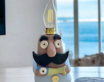 Ceramic Fisherman Lamp