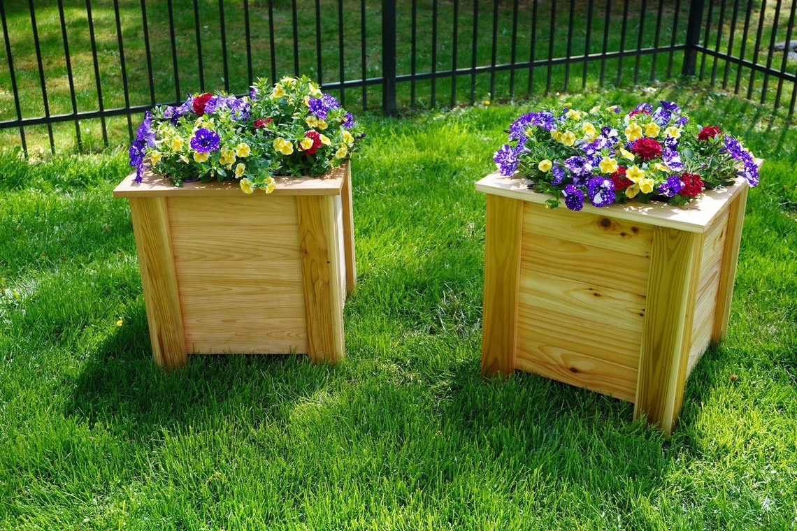 Cedar Planter Box Plans Etsy