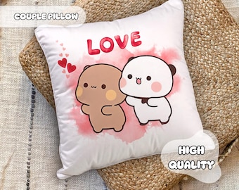 Valentine's LOVE Dudu & Bubu Pillow - Valentine's Pillow Gift, Gift for Her, Anniversary Gift, Gift for Him, Special Gift Idea, Couple Gift