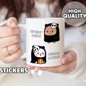 Halloween Dudu & Bubu Mug - 31 October, Trick Or Treat, Couple Mug, Mug for Gift, Funny Anime Characters Mug, Every Dudu Needs A Bubu Mug