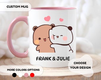 Custom Bubu Dudu Mug - Personalized Gift, Gift for Her, Gift for Him, Couples Gift, Lover Mug, Panda Bear, Birthday Gift, Anniversary Gift