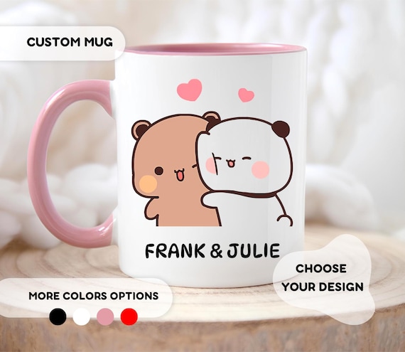 Custom Bubu Dudu Mug - Personalized Gift, Gift for Her, Gift for Him, Couples Gift, Lover Mug, Panda Bear, Birthday Gift, Anniversary Gift
