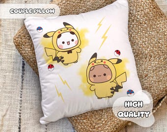 Cute Anime Dudu & Bubu Pillow - Valentine's Pillow Gift, Gift for Her, Anniversary Gift, Gift for Him, Special Gift Idea, Couple Anime Gift