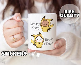 Every Dudu Needs a Bubu Mug - Couple Gift, Gift for Her, Gift for Him, Couple Mug, Lover Mug, Panda Bear, Birthday Gift, Anniversary Gift