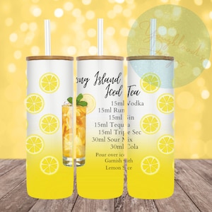 Cocktail Yellow Frosted Glass Can Png | Glass Can Digital Download