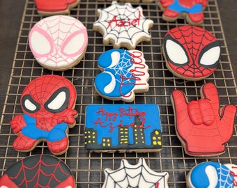 Super Hero themed Sugar cookies