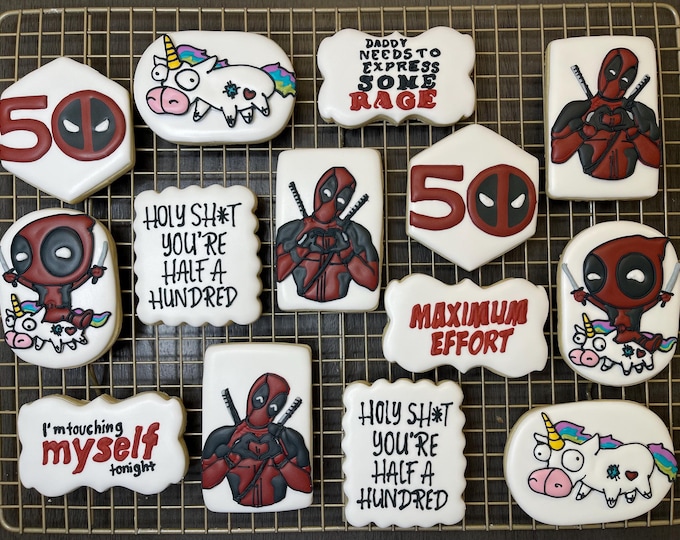 Deadpool Cookies - Etsy