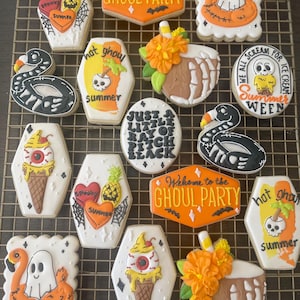 Summerween themed sugar cookies