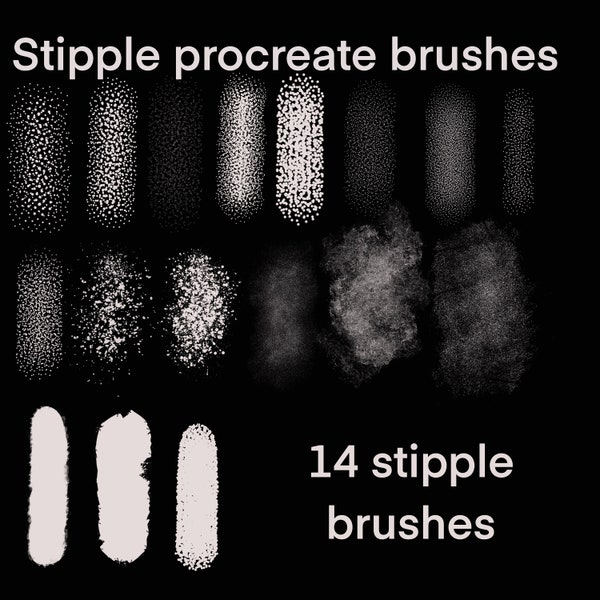 14 Procreate Tattoo Stipple Brushes, Stipple Work Brushes