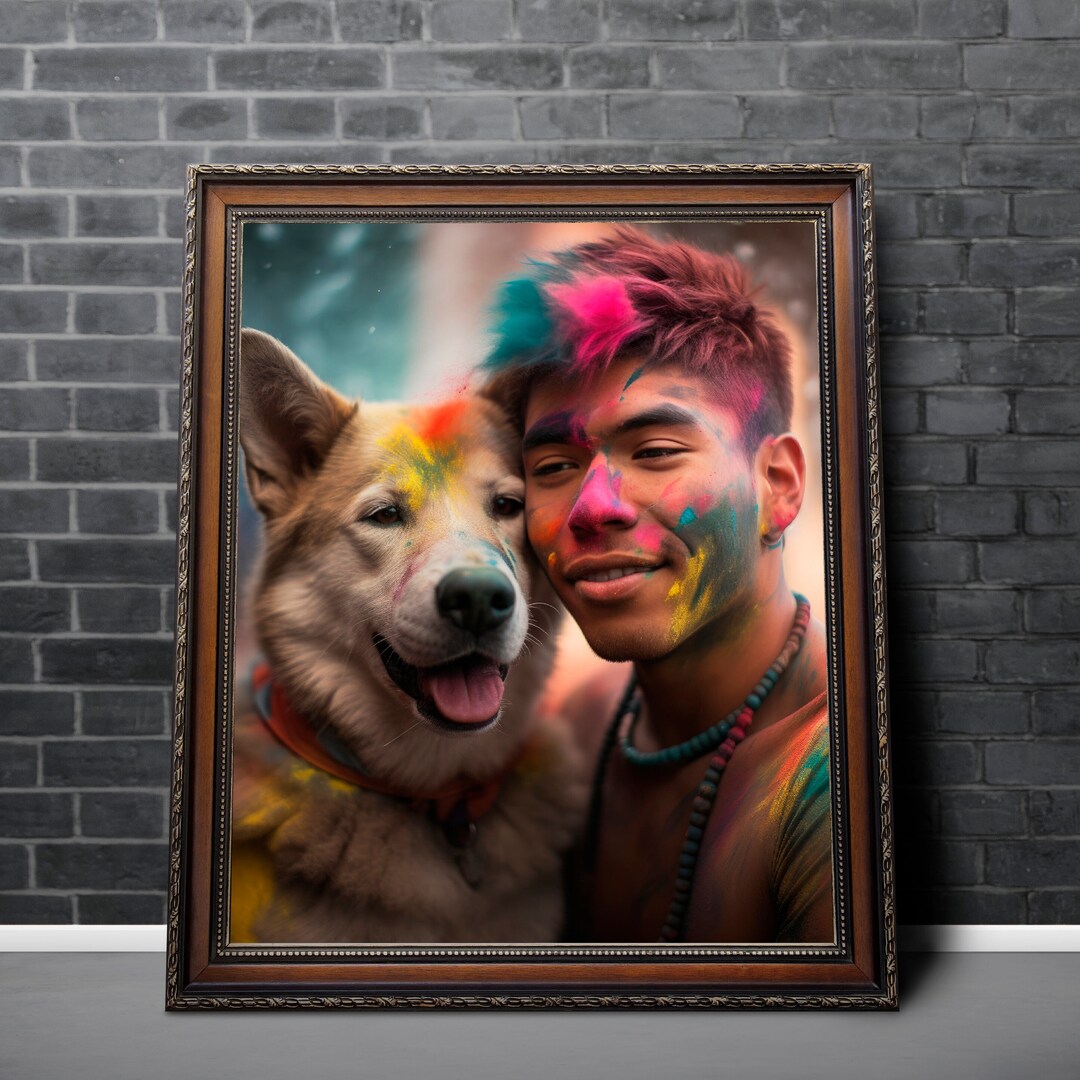 printable-art-native-american-dog-digital-download-dog-poster-etsy