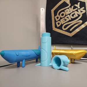 Lange Hond | Te openen met interne opslag Paasei Verborgen Voorwerpen Spel Hide n Seek Blue Heeler Toys 3D Print Dog Nice Parking Magic Claw