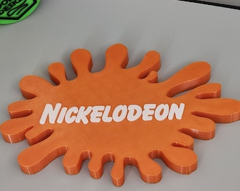 Placa com o logotipo da Nickelodeon Slime | Decoração vintage nostálgica dos anos 90, balde com tripas, logotipo dos estúdios Nick Cartoons, decoração de festa de aniversário, presente Snick