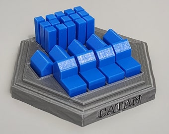 Hexagonal Player Pieces Organizer Storage For Settlers | Set of 4 or 6 | Includes Player Replacement Pieces Organizer Storage Catan Holder