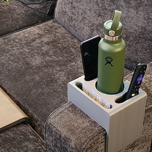 Hold-It-All: The Ultimate Couch Sidekick for Lovesac Sactionals with STANDARD SIDES Cup Holder, Phone & Remote Storage, Accessories Tray image 3