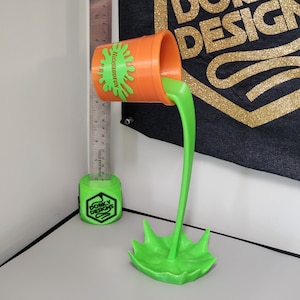 Magic Floating Spilling Nickelodeon Slime Bucket | vintage 90s blimp decor sign guts nick studios logo birthday party decoration gift snick