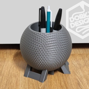 Geodesic Sphere Model Pencil Holder Jar Candy Dish Bowl | Utensil Holder Storage Treat Collectible Gift Idea Counting Game