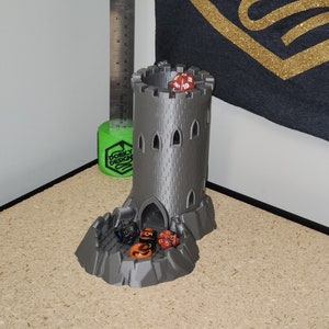 CASTLE Dice Tower | Gaming Accessory Modular Play Customizable Ready Compact on-the-go Pathfinder Dnd Vault Gameplay D20 3D Printed