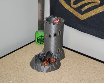 CASTLE Dice Tower | Gaming Accessory Modular Play Customizable Ready Compact on-the-go Pathfinder Dnd Vault Gameplay D20 3D Printed