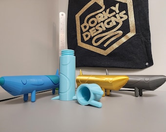 Digital STL OBJ Download Long Dog | Openable Internal Storage Easter Egg Hidden Object Game Hide n Seek Blue Heeler Toys 3D Print Magic Claw