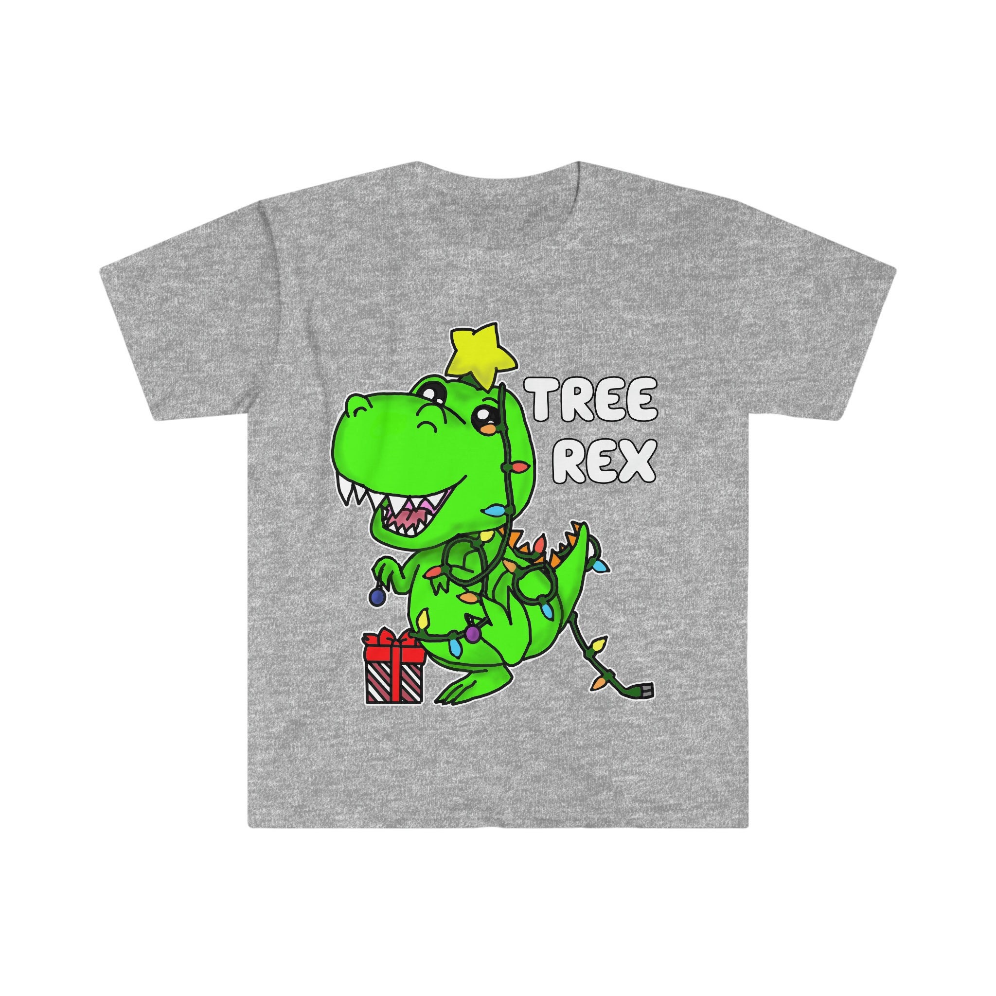 Tree Rex Cute Dino Shirt Unisex Jersey Short Sleeve Christmas Dinosaur T Rex Holiday