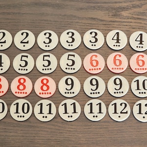 Unofficial Custom Replacement Number Pieces For Settlers Of Catan Board Game | Addition For Base Game Customizable Colors