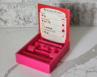Set of 4 or 6 Player Pieces Organizer Storage For Settlers Board Game Includes Player Replacement Pieces Organizer Storage Catan Holder