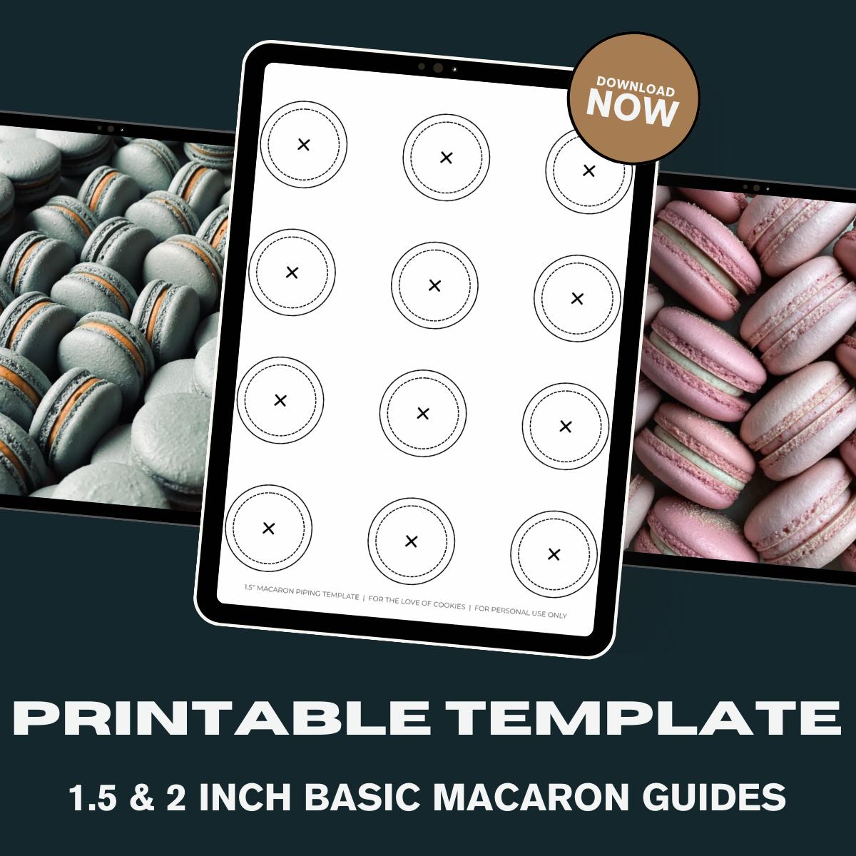Macaron Pattern Sheet.pdf Macaron Piping Template | Consistent Shells, Home Baker Tool (digital ...