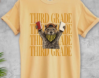 Third Grade Teacher Shirt, Funny Capybara Teacher Tee, Back to School Shirt, Elementary Teacher Team Comfort Colors® Tshirt