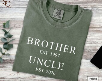 Brother Uncle Shirt Personalized Uncle To Be Tshirt, Cool Uncle Comfort Colors Tee