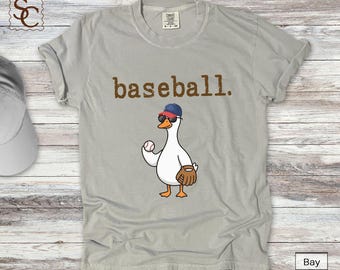 Goose Baseball Shirt, Retro Typewriter Baseball Tshirt, Game Day Comfort Colors Tee, Baseball Mom