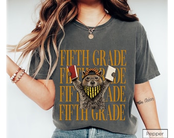 Fifth Grade Teacher Shirt Funny Capybara Elementary Teacher Team Comfort Colors® Tshirt