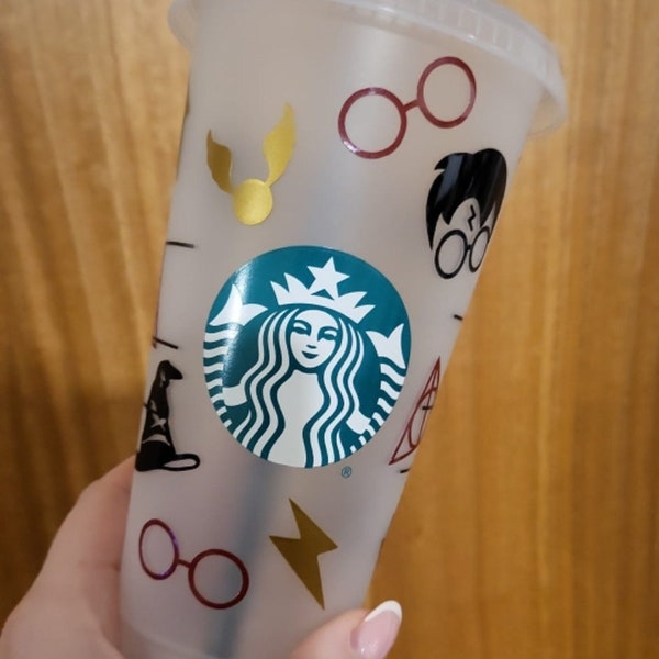 Harry Potter themed personalised starbucks cold cup