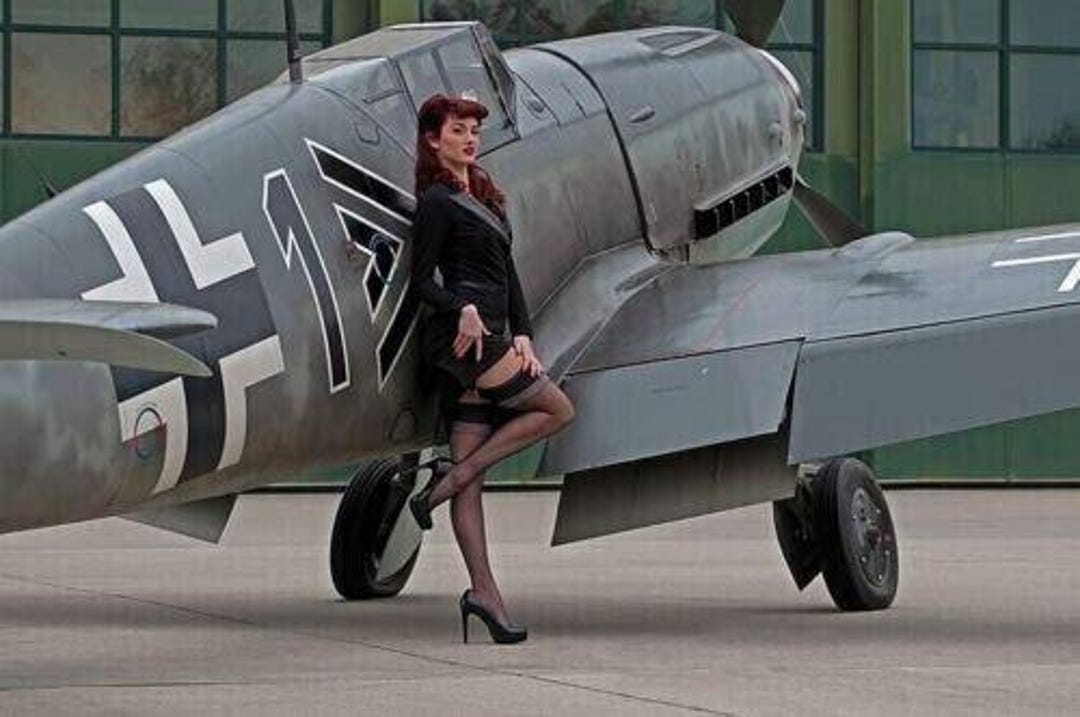 Fridge / Tool Box / Locker Luftwaffe WW2 Bf109 Pinup 126 Etsy