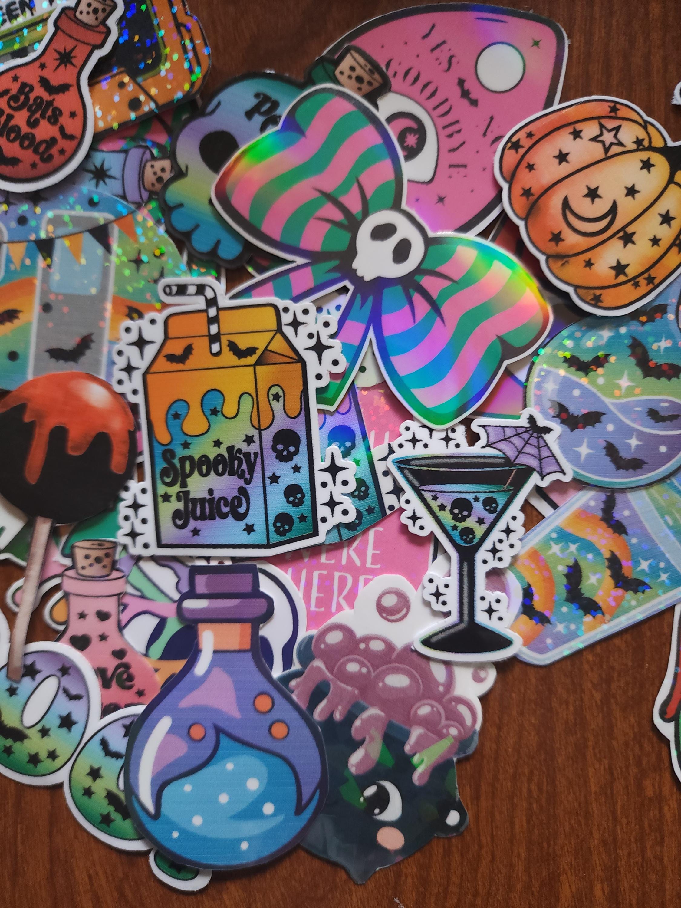 Chaotic Halloween Sticker Pack: Spooky Sassy Gothic Vinyl Decals - Thumbnail 7