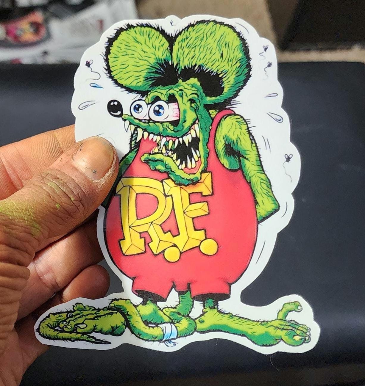 Rat Fink Vinyl Sticker: Retro Hot Rod Kustom Kulture Decal - Thumbnail 3