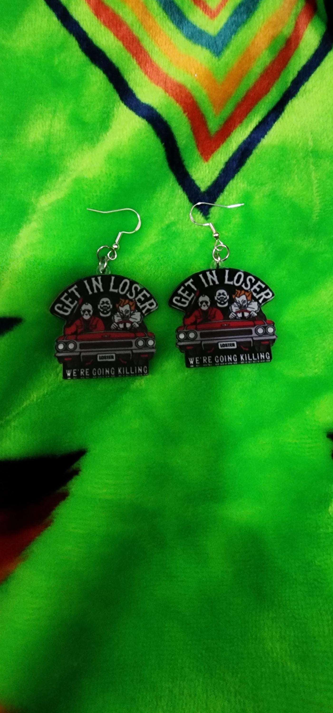 Horror Movie Earrings: Spooky Sassy Halloween Statement Jewelry - Thumbnail 3