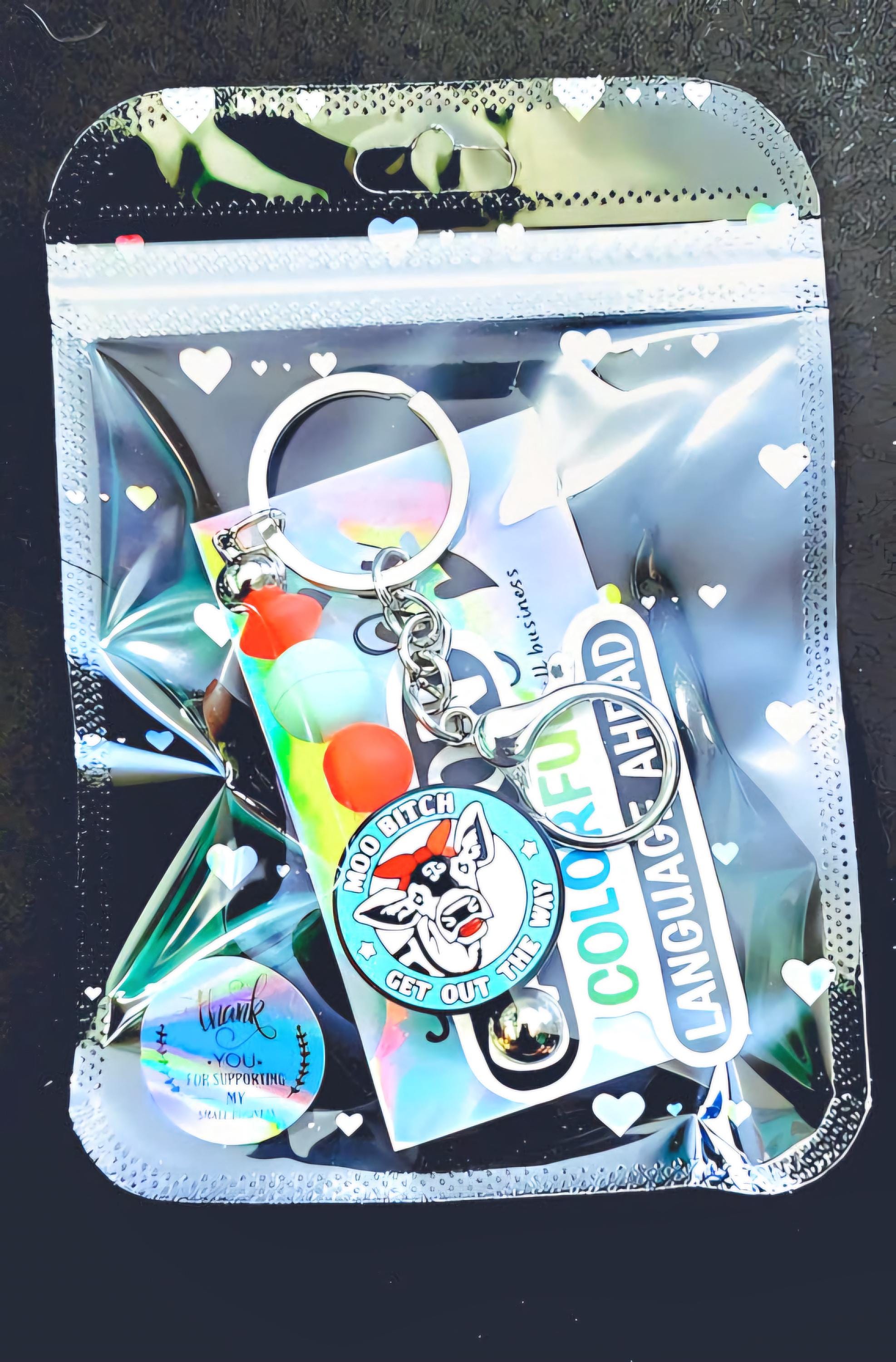 Handmade Cow Keychain: Moo B**** Get Out The Way - Thumbnail 5