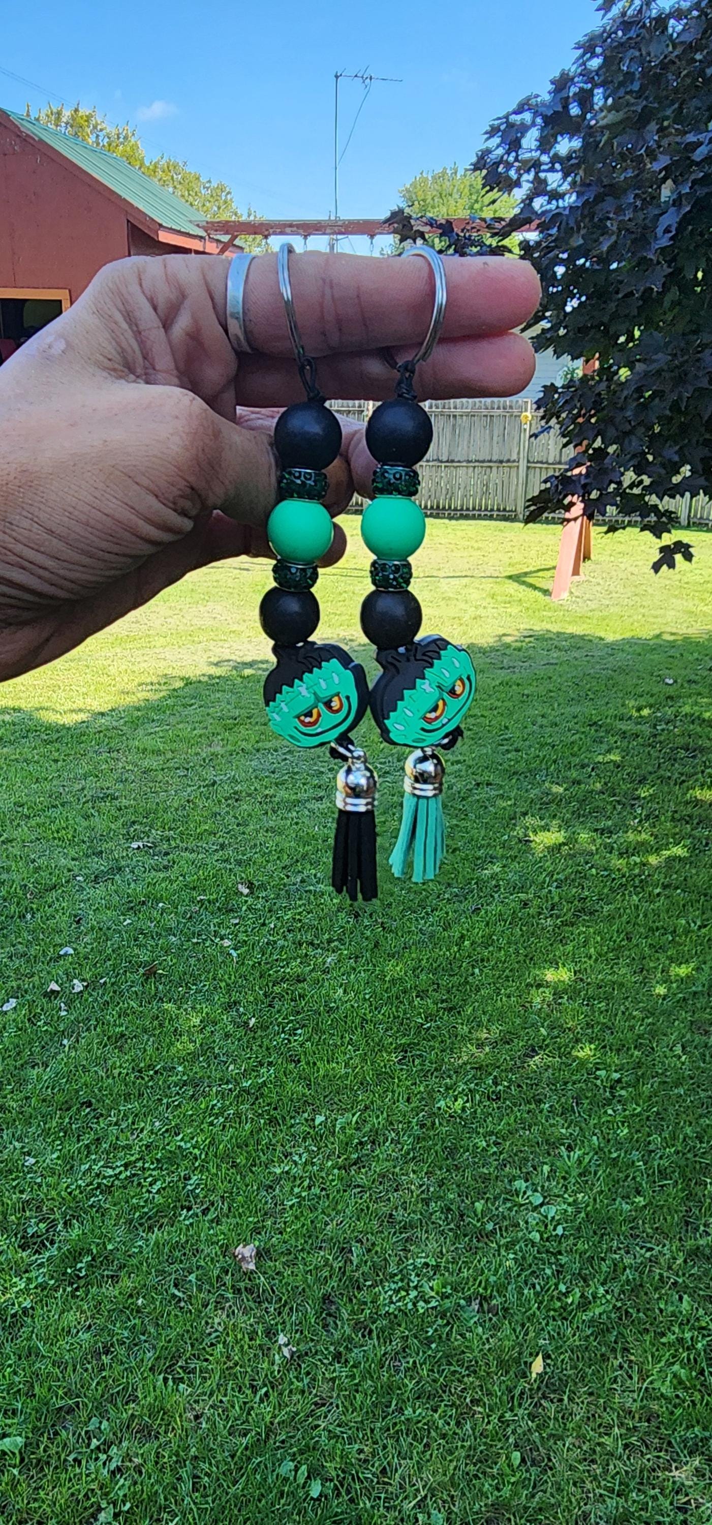 Frankenstein Beaded Keychain – Because Your Keys Deserve a Little Monster Madness - Thumbnail 7