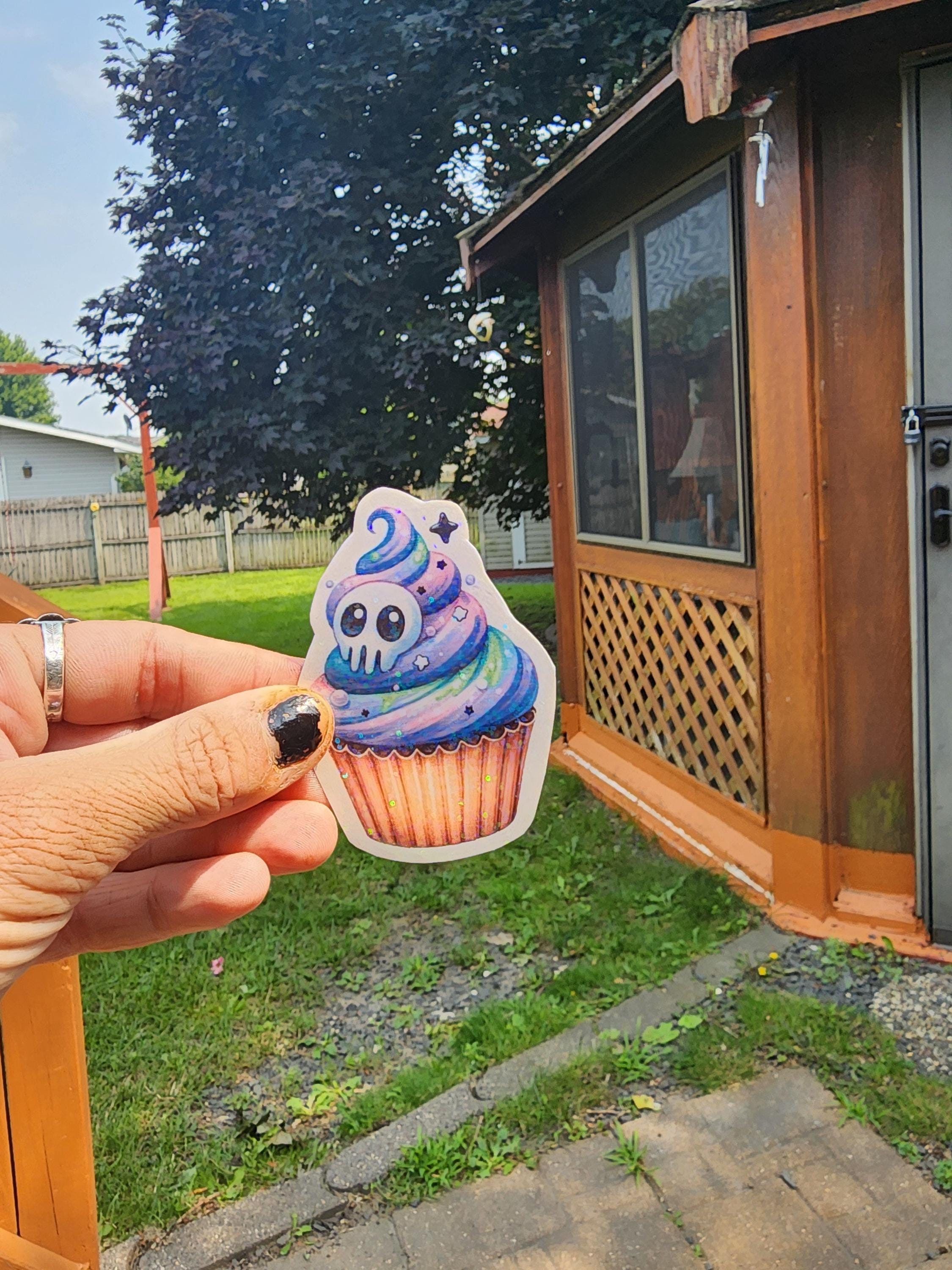 Killer Cupcake Cutie – Frosted with Sass & Topped with a Skull | Creepy Cute Dessert Sticker for Spooky Babes and Sweet Little Monsters - Thumbnail 6