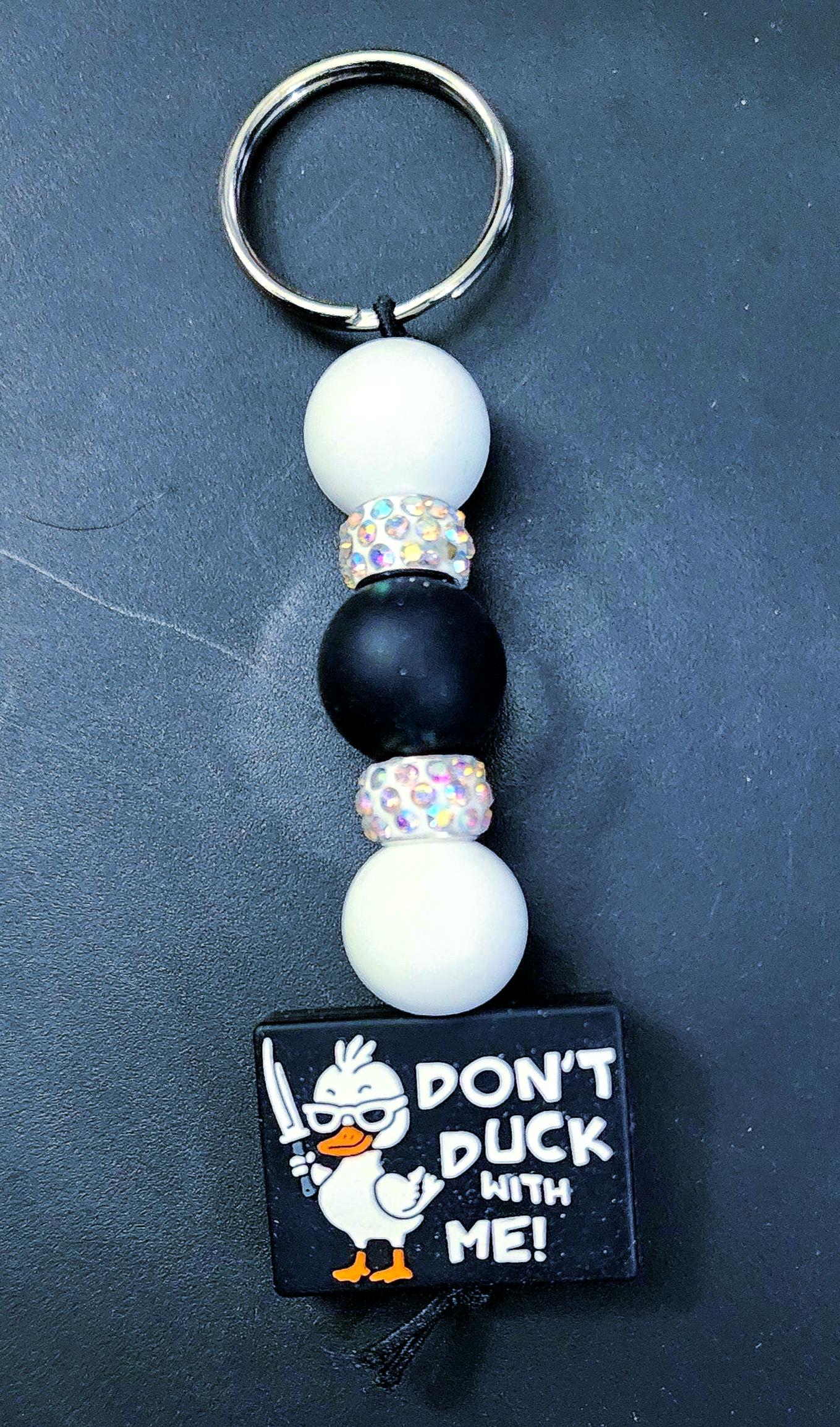 Handmade "Don't Duck With Me" Keychain - Thumbnail 3