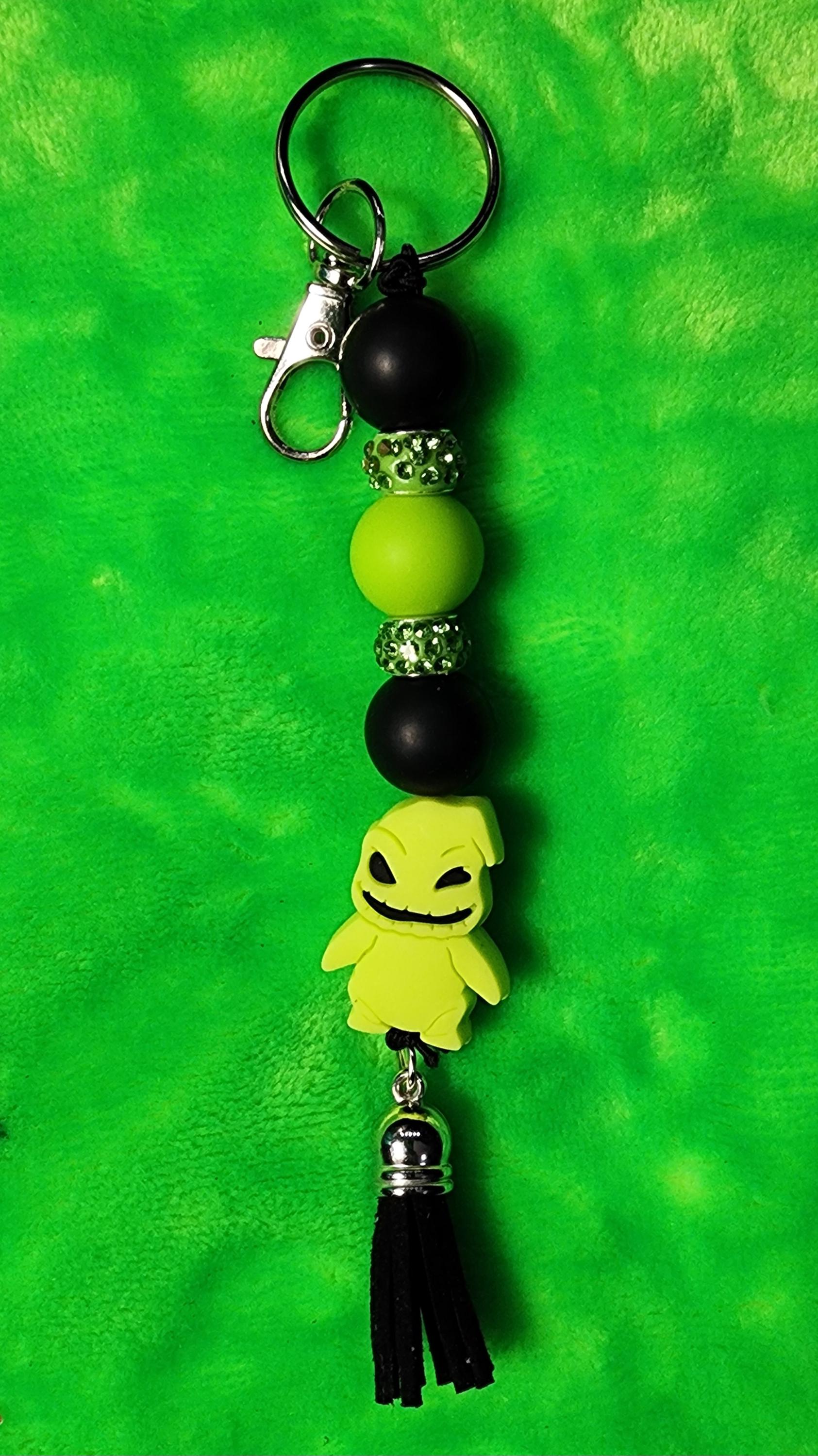Oogie Boogie Beaded Keychain: Nightmare Before Christmas Bag Charm - Thumbnail 3