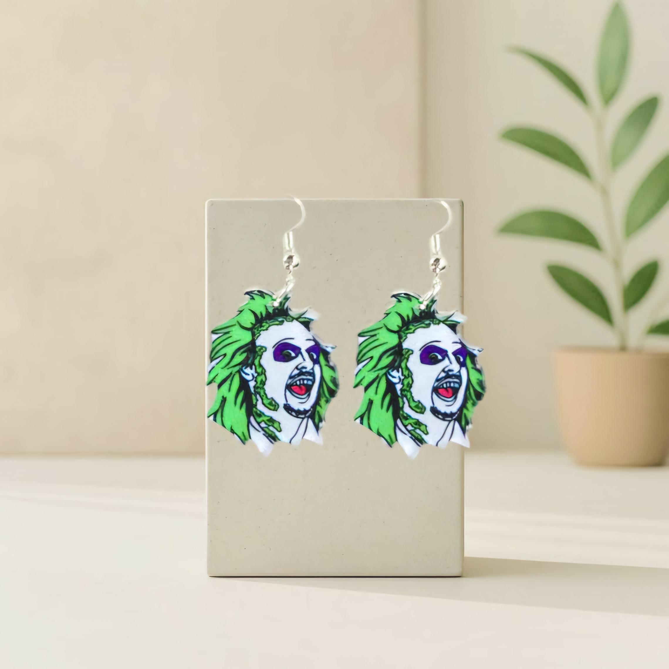 Ghost with the Most Earrings – Beetlejuice Face Dangles for the Strange & Unusual - Thumbnail 2