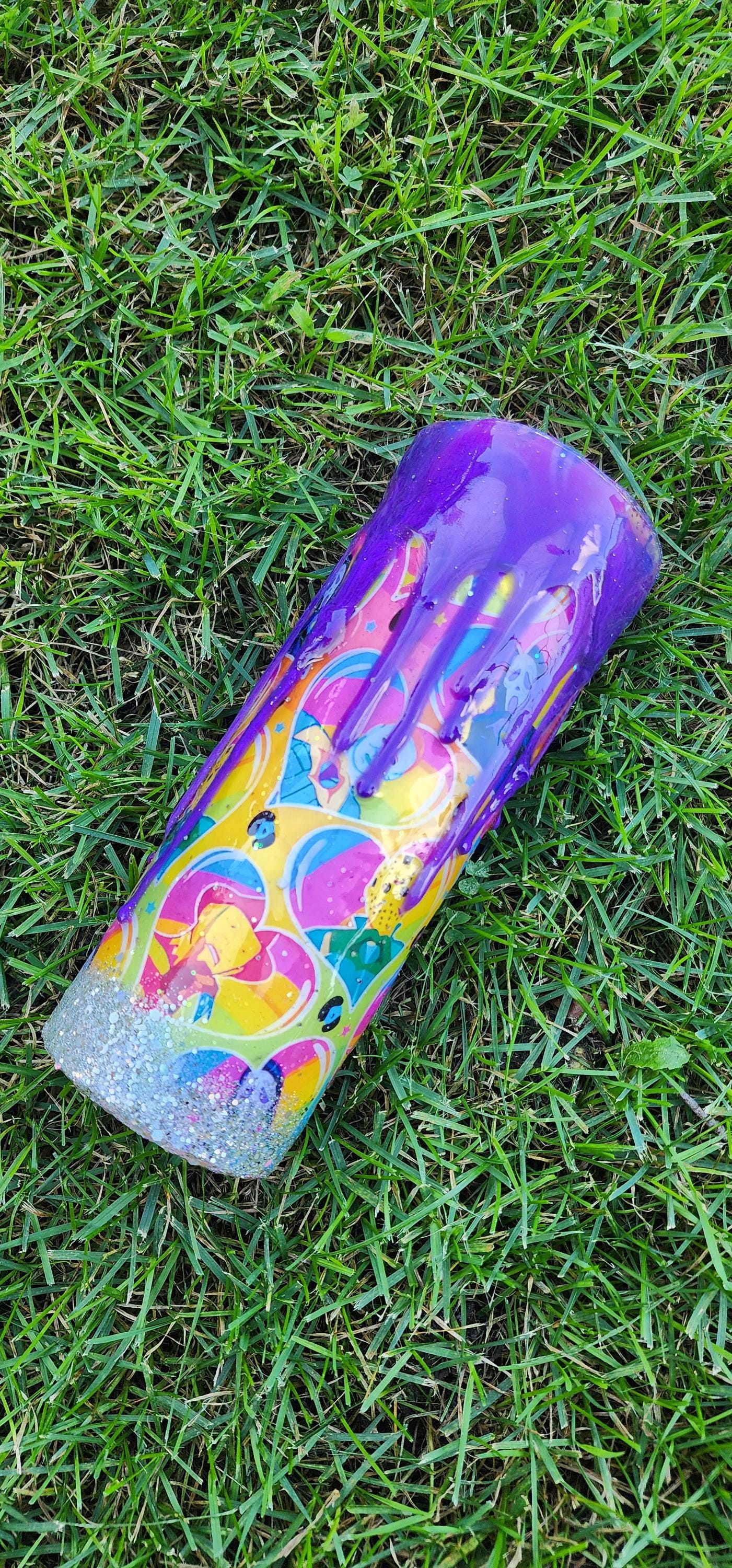 Spooky Season Skull Tumbler: Glittery Halloween Epoxy Cup - Thumbnail 4