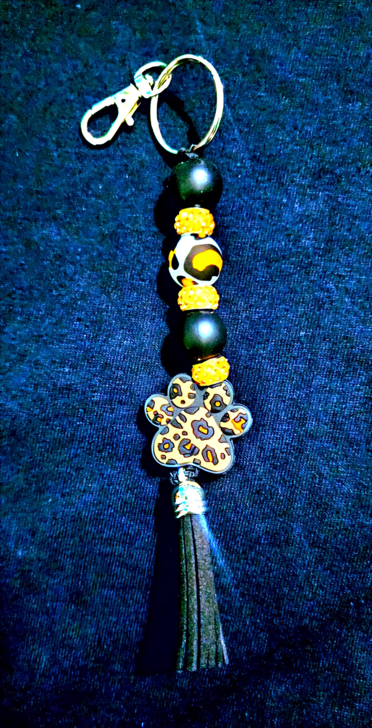 Beaded Keychain with Charm - Thumbnail 5