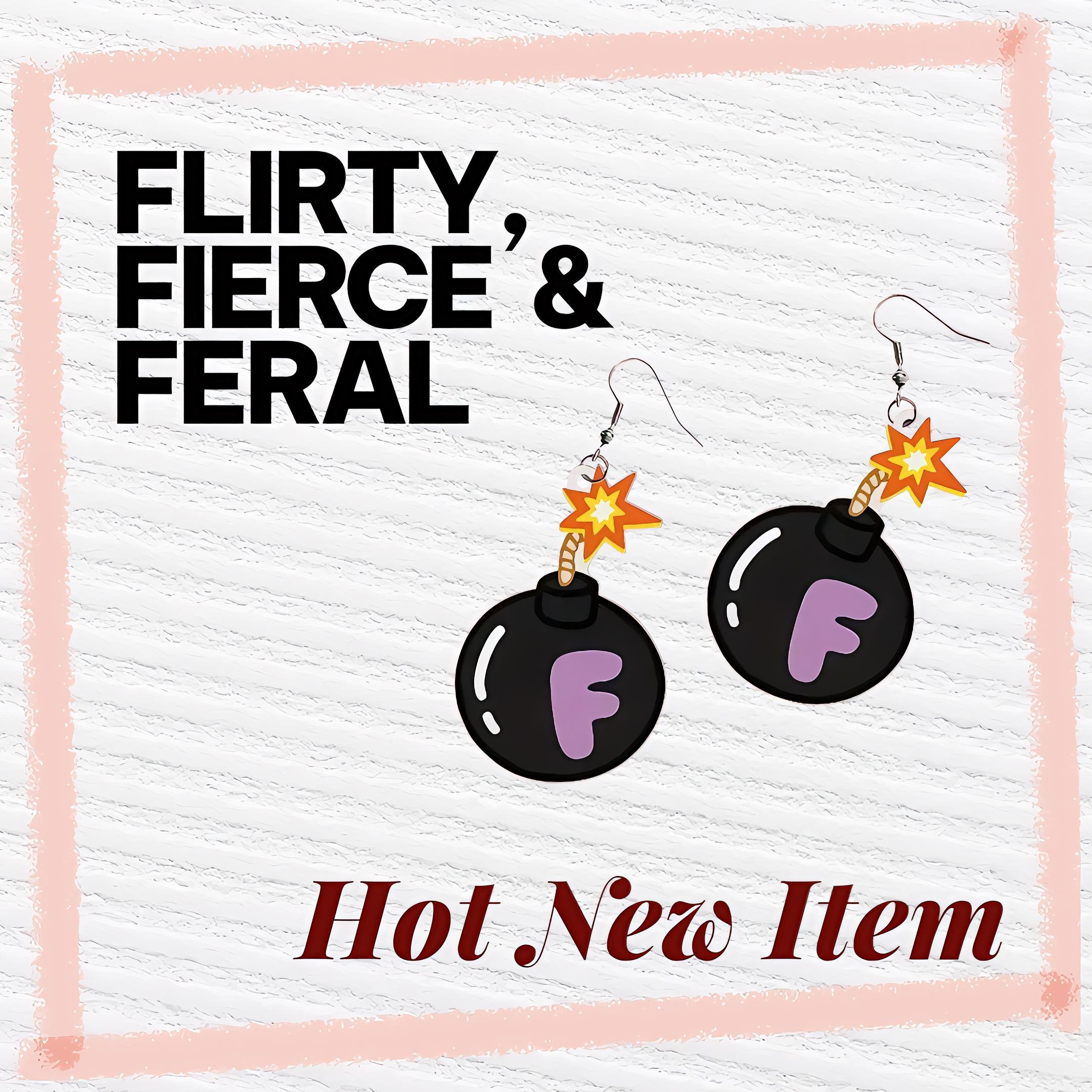 F-Bomb Acrylic Dangle Earrings: Sassy Unapologetic Statement Jewelry