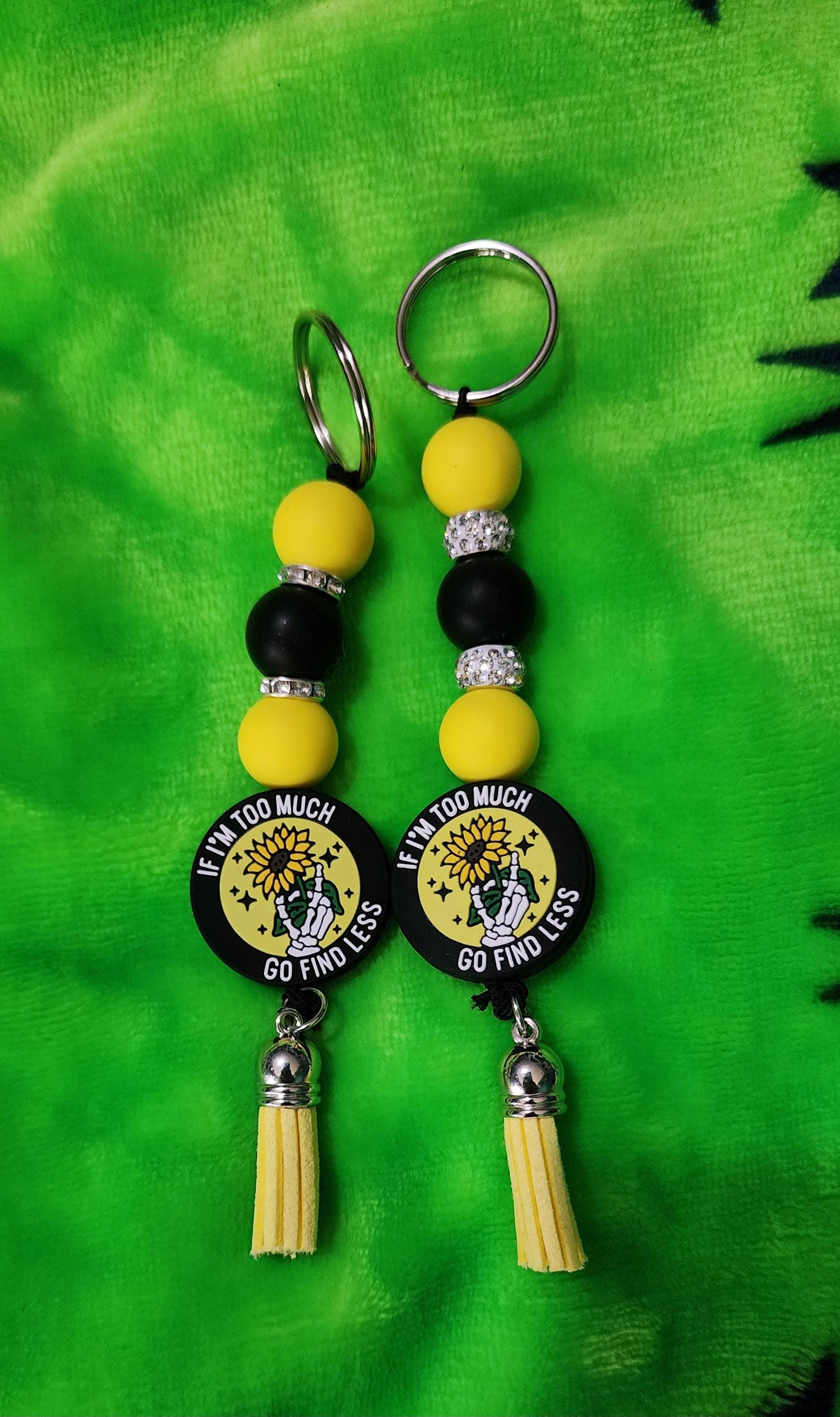 Beaded Skull Hand Keychain: Funny Dark Humor Accessory