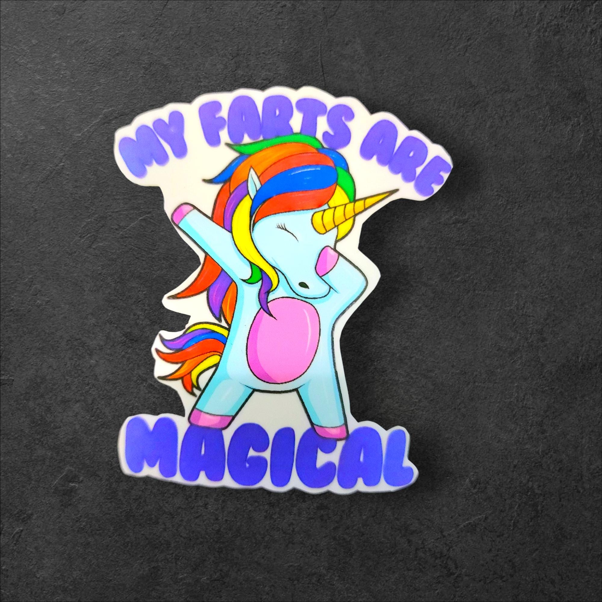 My Farts Are Magical – Hilarious Dabbing Unicorn Sticker for Sassy Weirdos | Funny Vinyl Sticker for Laptops, Water Bottles, Notebooks - Thumbnail 4