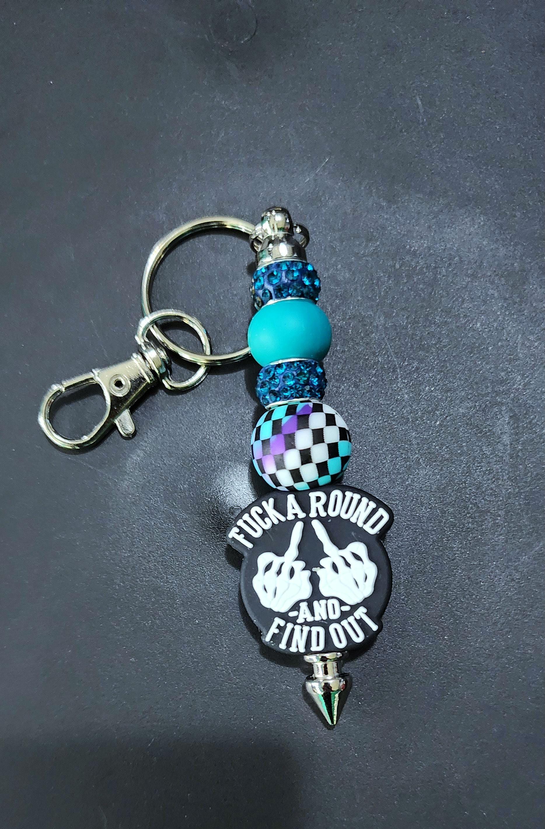 F*ck Around And Find Out Beaded Keychain - Thumbnail 6