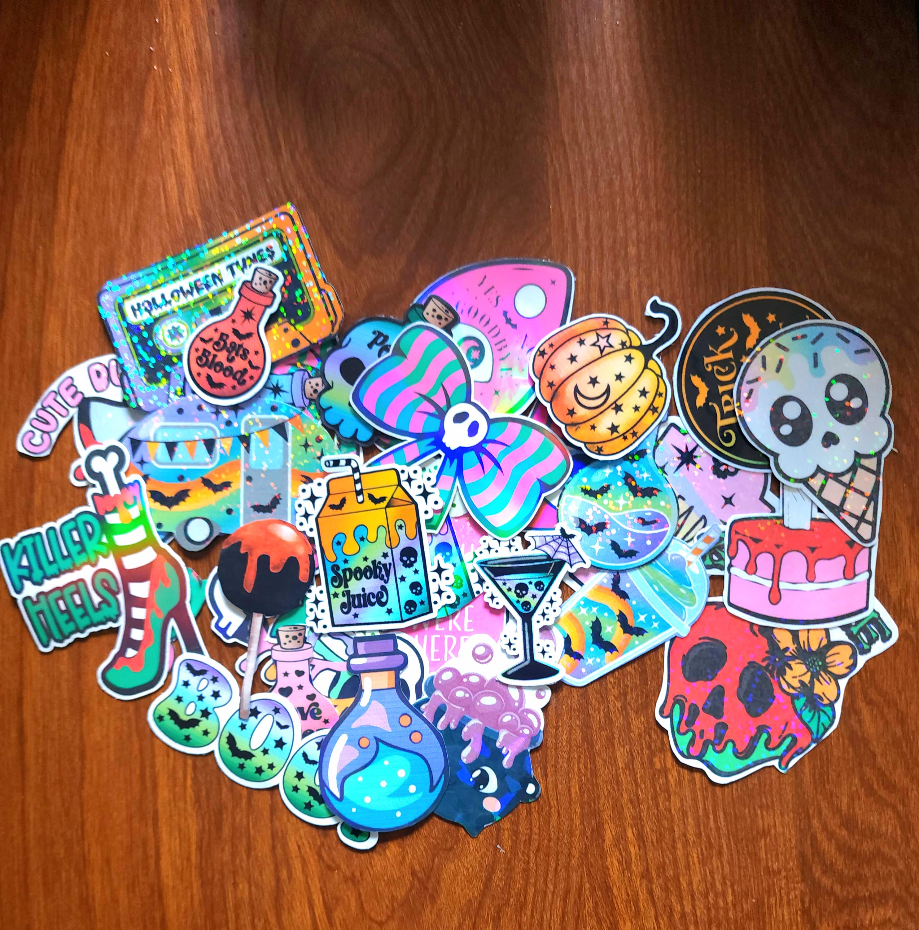 Chaotic Halloween Sticker Pack: Spooky Sassy Gothic Vinyl Decals - Thumbnail 5